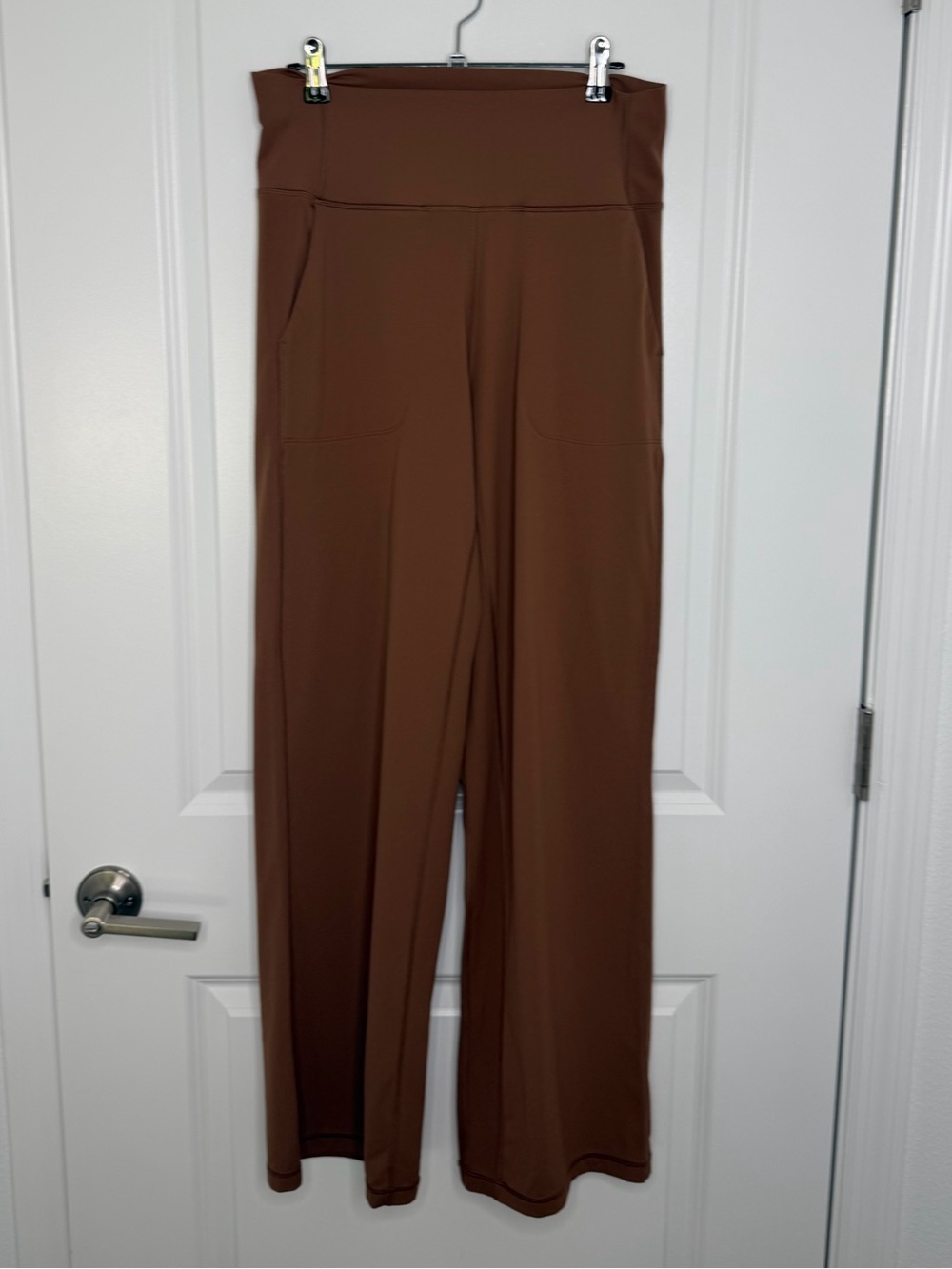 Chocolate Brown Buttery Soft High Waist Wide Leg Yoga Pants M